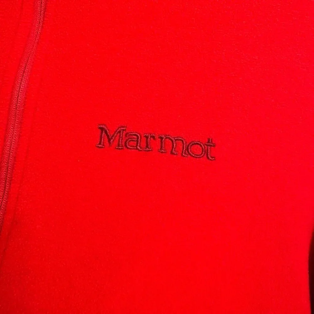 Vintage 2000's Marmot Polartec Red Fleece‎ Pullover Quarter Zip Med